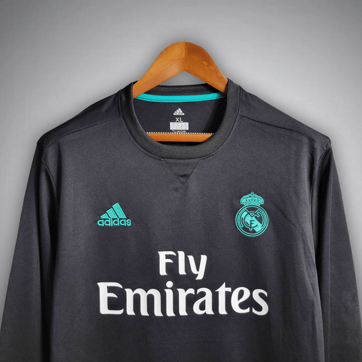 17/18 Real Madrid Long Sleeve Away Kit - Premium Quality Jersey at FootballPrestige.com