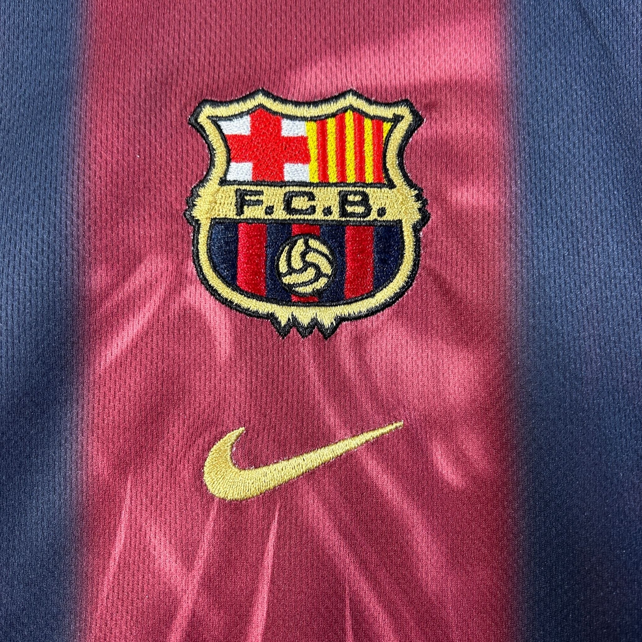 2000/01 FC Barcelona Retro x Cactus Jack Limited Edition Kids Size Home Kit - Premium Quality Jersey at FootballPrestige.com