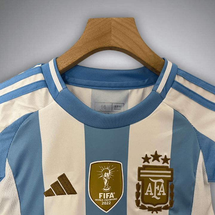 2024 Argentina Home Kids Size Kit - Premium Quality Jersey at FootballPrestige.com