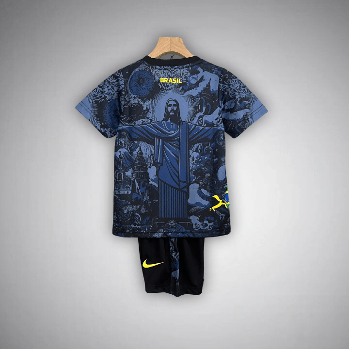 24/25 Brazil "Jesus" Premium Blue Kids Size Kit - Premium Quality Jersey at FootballPrestige.com