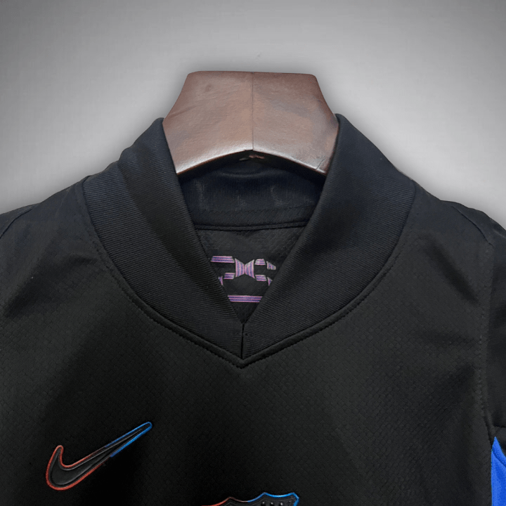 24/25 FC Barcelona Away Kids Size Kit - Premium Quality Jersey at FootballPrestige.com