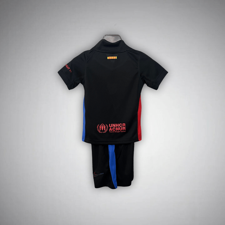 24/25 FC Barcelona Away Kids Size Kit - Premium Quality Jersey at FootballPrestige.com