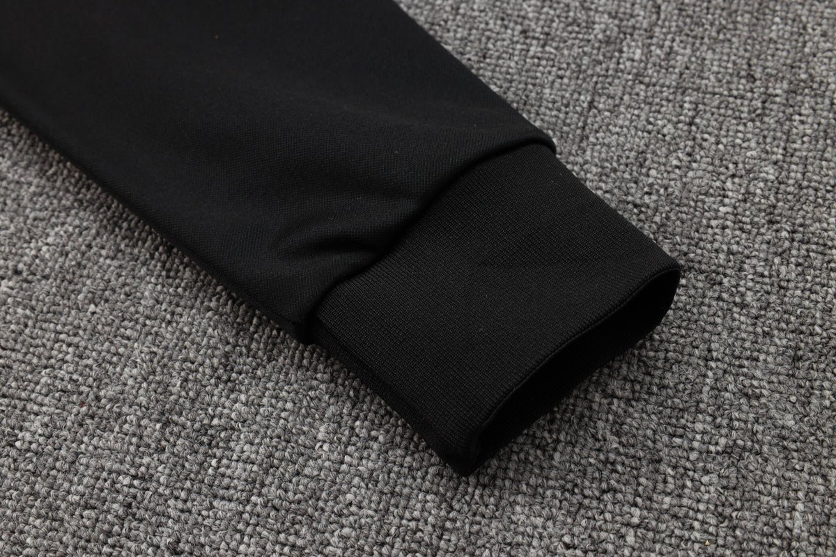 24/25 FC Barcelona Black Premium Tracksuit - Premium Quality Jersey at FootballPrestige.com