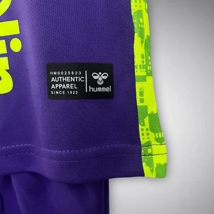 24/25 Málaga Away Kids Size Kit - Premium Quality Jersey at FootballPrestige.com