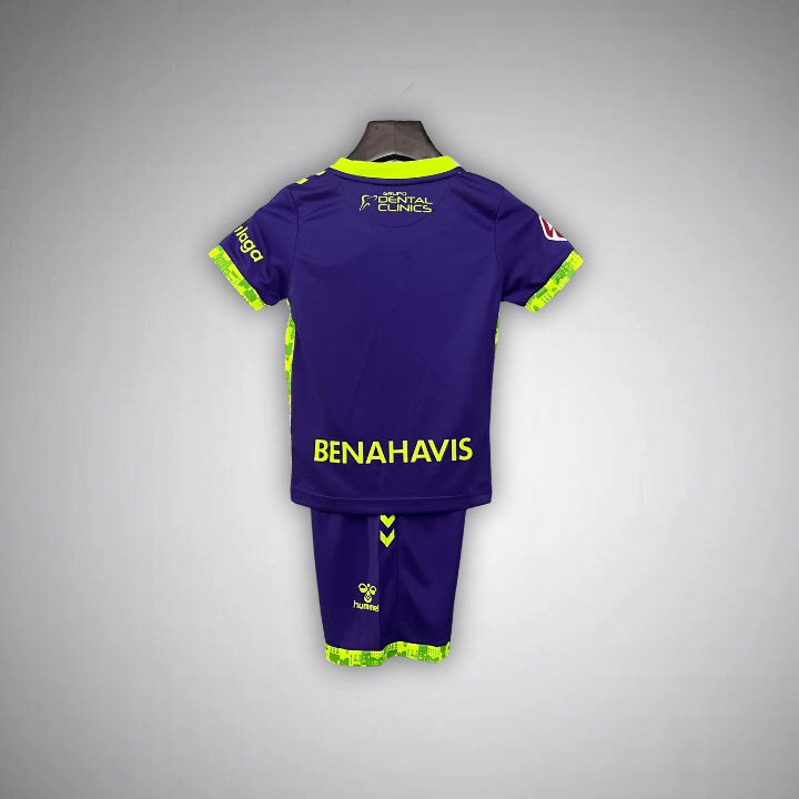 24/25 Málaga Away Kids Size Kit - Premium Quality Jersey at FootballPrestige.com
