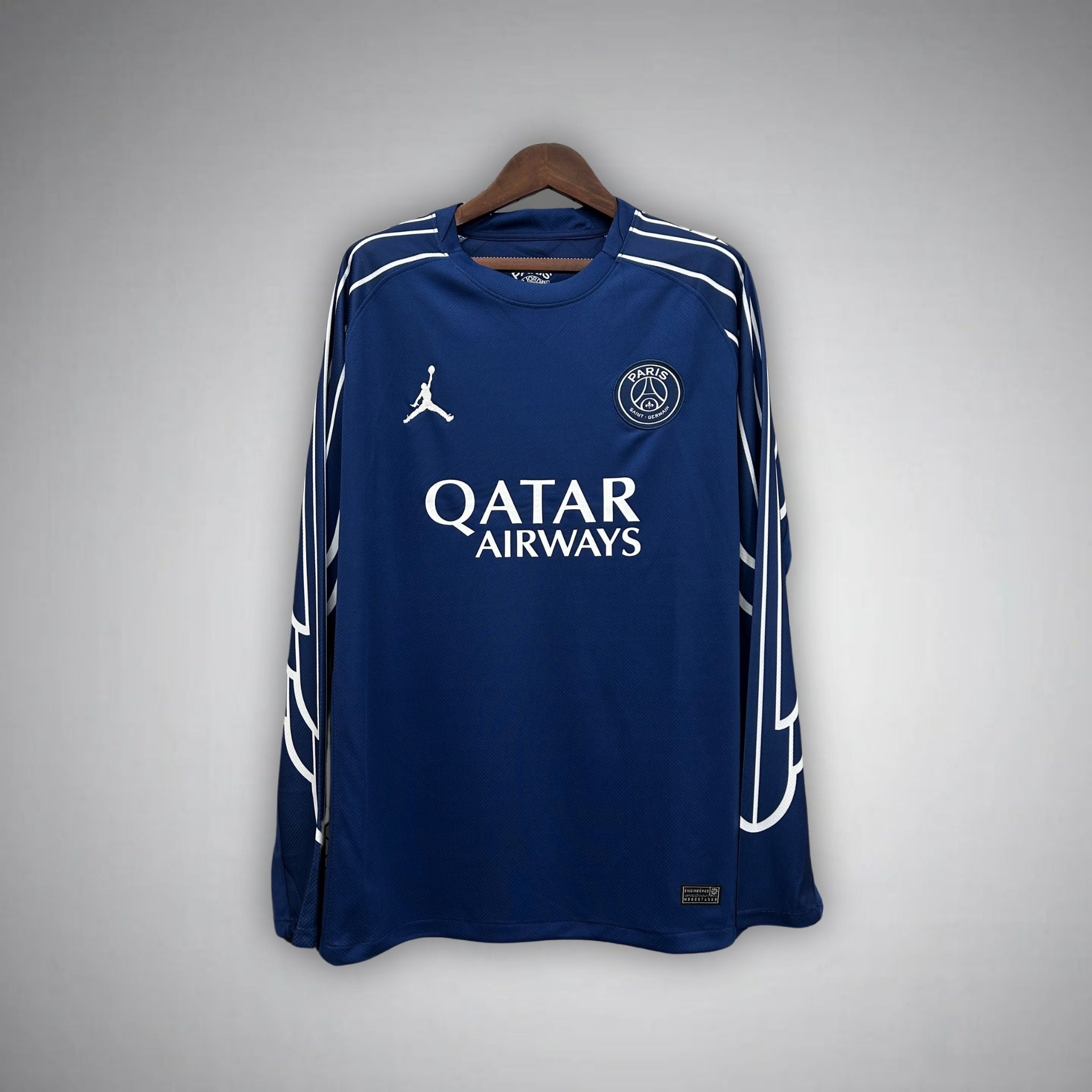 24/25 PSG x Jordan 4th Long Sleeve Kit - Premium Quality Jersey at FootballPrestige.com