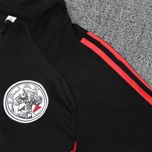 25/26 Ajax Amsterdam Training Black Kids Size Tracksuit - Premium Quality Jersey at FootballPrestige.com