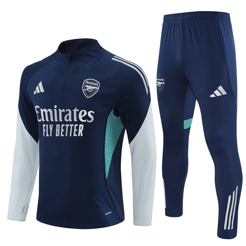 25/26 Arsenal Training Blue Kids Size Tracksuit - Premium Quality Jersey at FootballPrestige.com