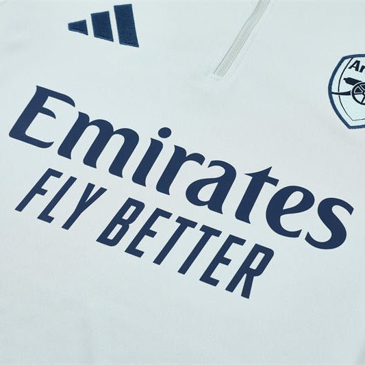 25/26 Arsenal Training White Kids Size Tracksuit - Premium Quality Jersey at FootballPrestige.com