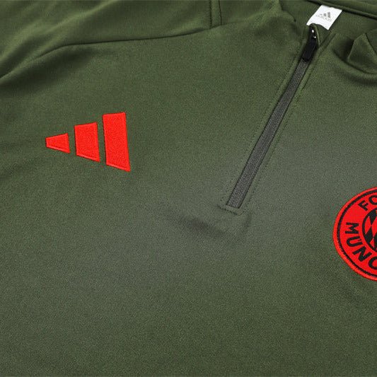 25/26 Bayern München Training Green Kids Size Tracksuit - Premium Quality Jersey at FootballPrestige.com
