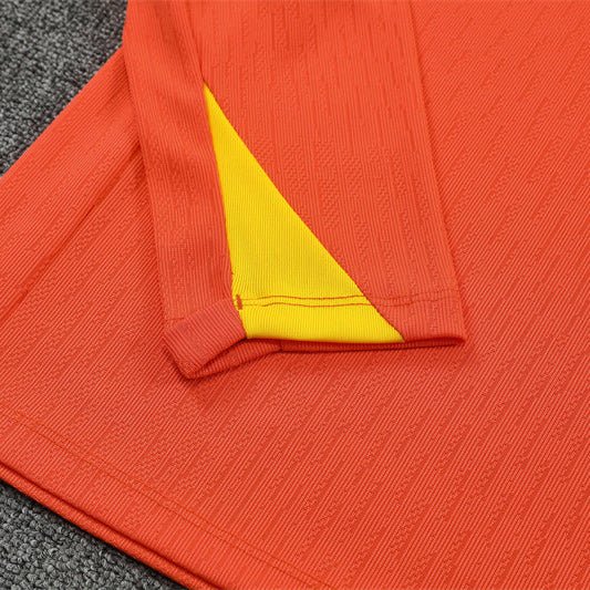 25/26 Brazil Training Orange Kids Size Tracksuit - Premium Quality Jersey at FootballPrestige.com