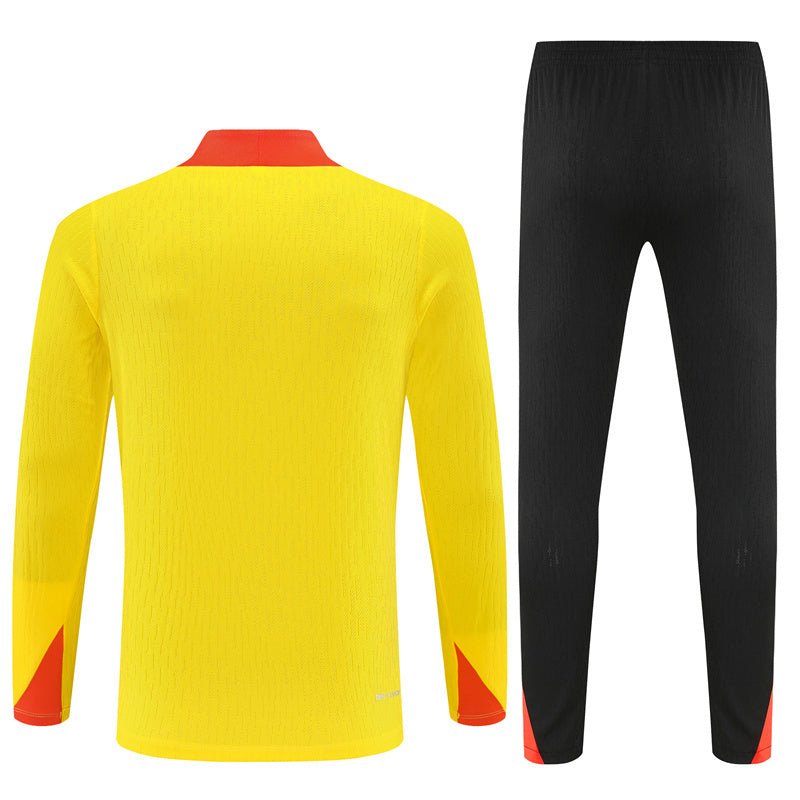 25/26 Brazil Training Yellow Kids Size Tracksuit - Premium Quality Jersey at FootballPrestige.com