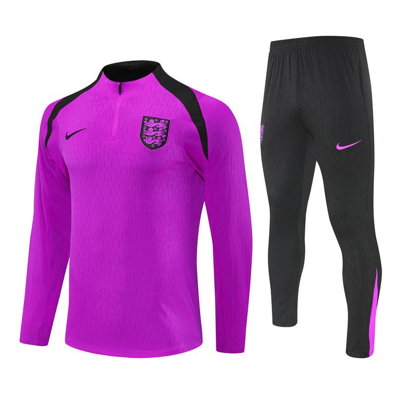 25/26 England Training Purple Kids Size Tracksuit - Premium Quality Jersey at FootballPrestige.com