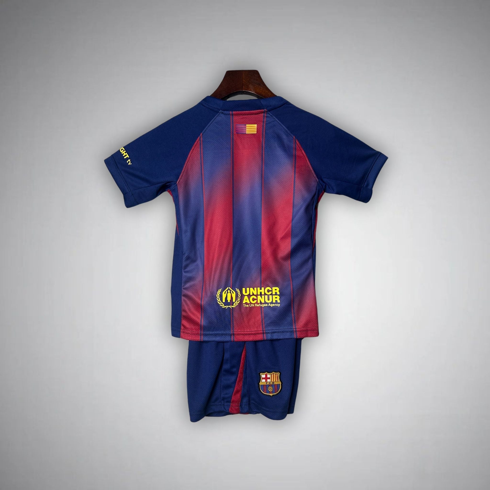 25/26 FC Barcelona Home Kids Size Kit - Premium Quality Jersey at FootballPrestige.com