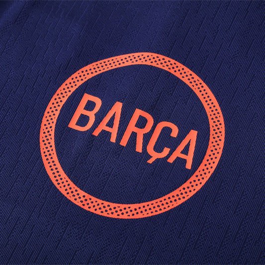 25/26 FC Barcelona Training Blue/Orange Kids Size Tracksuit - Premium Quality Jersey at FootballPrestige.com