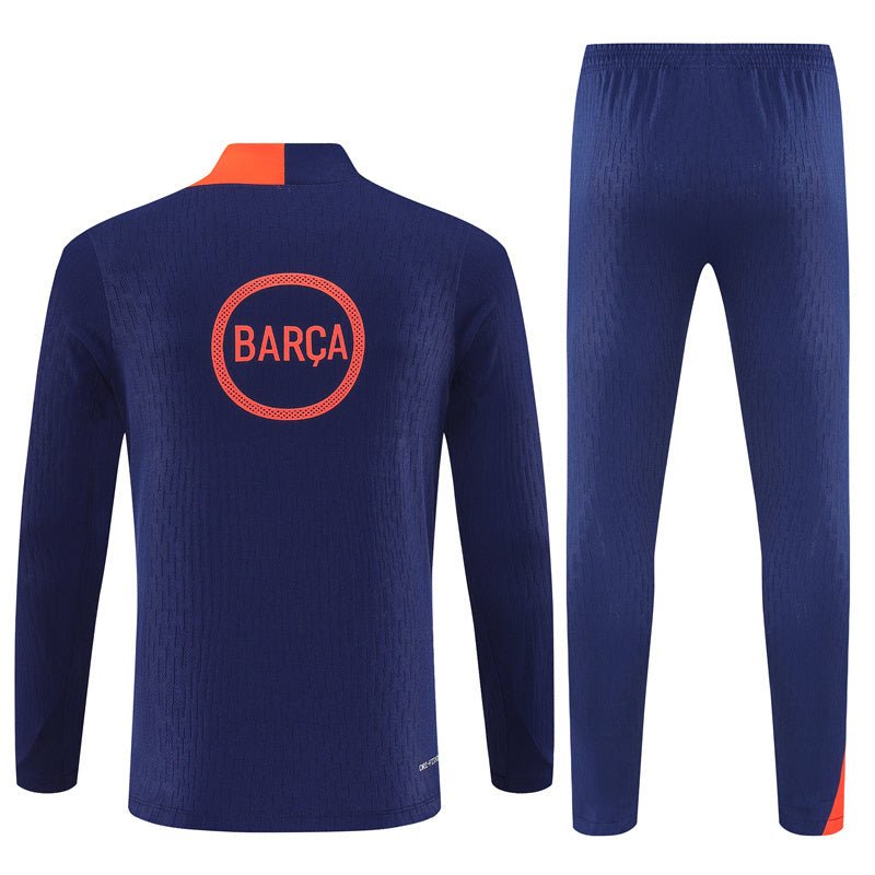 25/26 FC Barcelona Training Blue/Orange Kids Size Tracksuit - Premium Quality Jersey at FootballPrestige.com