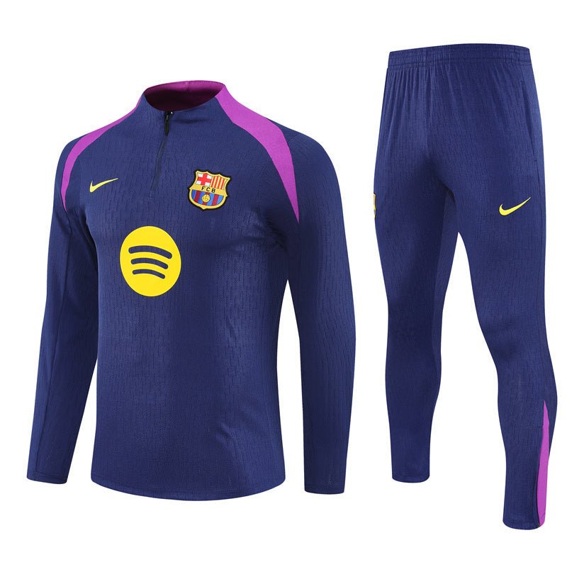 25/26 FC Barcelona Training Blue/Purple Kids Size Tracksuit - Premium Quality Jersey at FootballPrestige.com