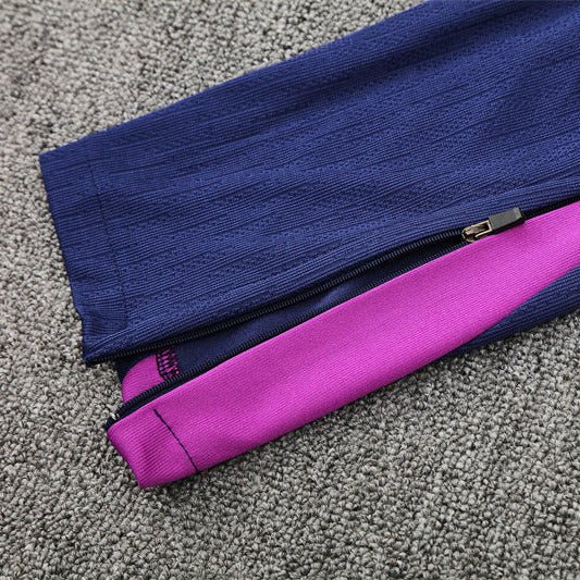 25/26 FC Barcelona Training Blue/Purple Kids Size Tracksuit - Premium Quality Jersey at FootballPrestige.com