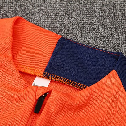 25/26 FC Barcelona Training Orange/Blue Kids Size Tracksuit - Premium Quality Jersey at FootballPrestige.com