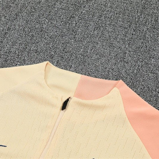 25/26 FC Barcelona Training Yellow Kids Size Tracksuit - Premium Quality Jersey at FootballPrestige.com