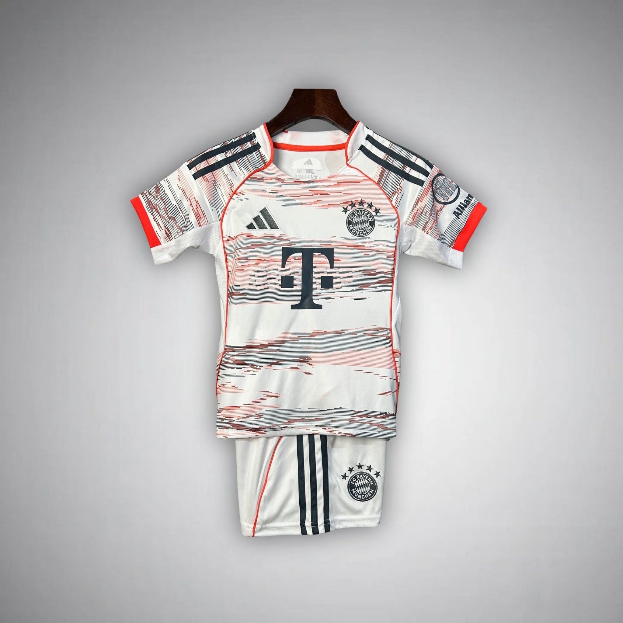 25/26 FC Bayern Away Kids Size Kit - Premium Quality Jersey at FootballPrestige.com