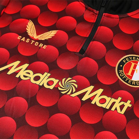 25/26 Feyenoord Pre - Match Home Kids Size Tracksuit - Premium Quality Jersey at FootballPrestige.com