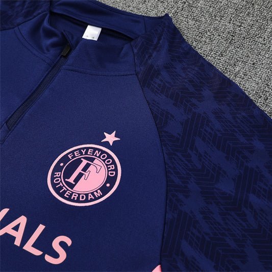 25/26 Feyenoord Training Blue Kids Size Tracksuit - Premium Quality Jersey at FootballPrestige.com
