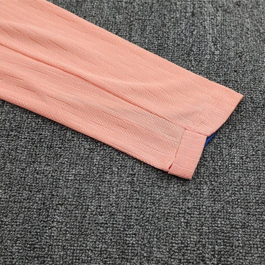 25/26 France Training Pink/Blue Kids Size Tracksuit - Premium Quality Jersey at FootballPrestige.com