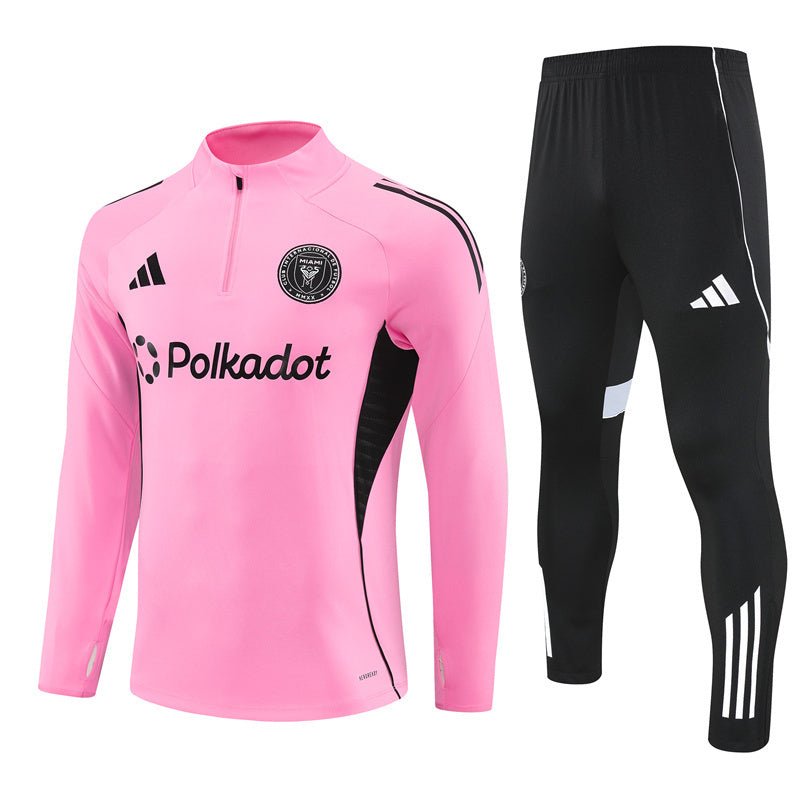 25/26 Inter Miami Training Pink Kids Size Tracksuit - Premium Quality Jersey at FootballPrestige.com