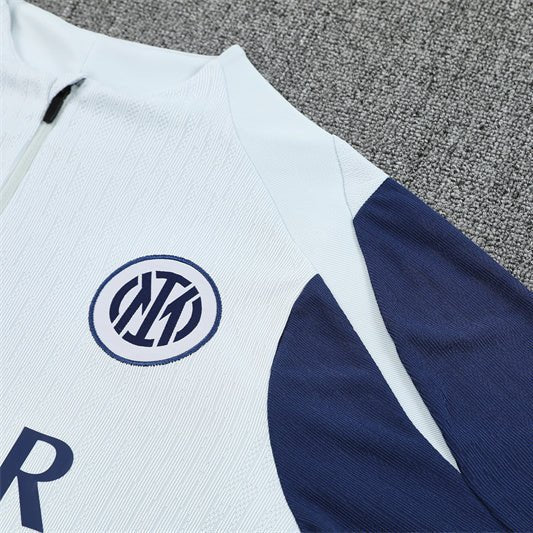 25/26 Inter Milan White Tracksuit - Premium Quality Jersey at FootballPrestige.com