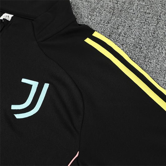 25/26 Juventus Training Black Kids Size Tracksuit - Premium Quality Jersey at FootballPrestige.com