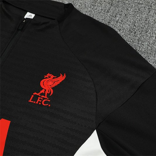 25/26 Liverpool Training Black Kids Size Tracksuit - Premium Quality Jersey at FootballPrestige.com