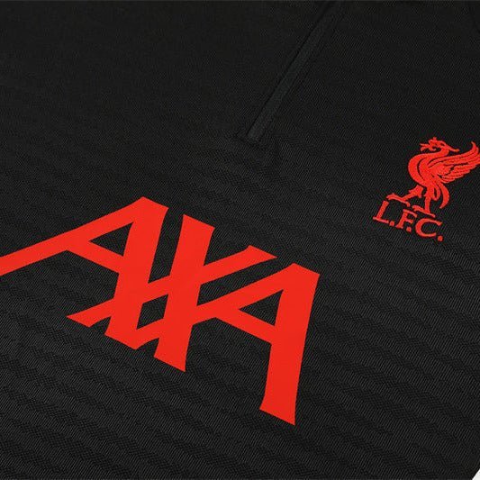 25/26 Liverpool Training Black Tracksuit - Premium Quality Jersey at FootballPrestige.com