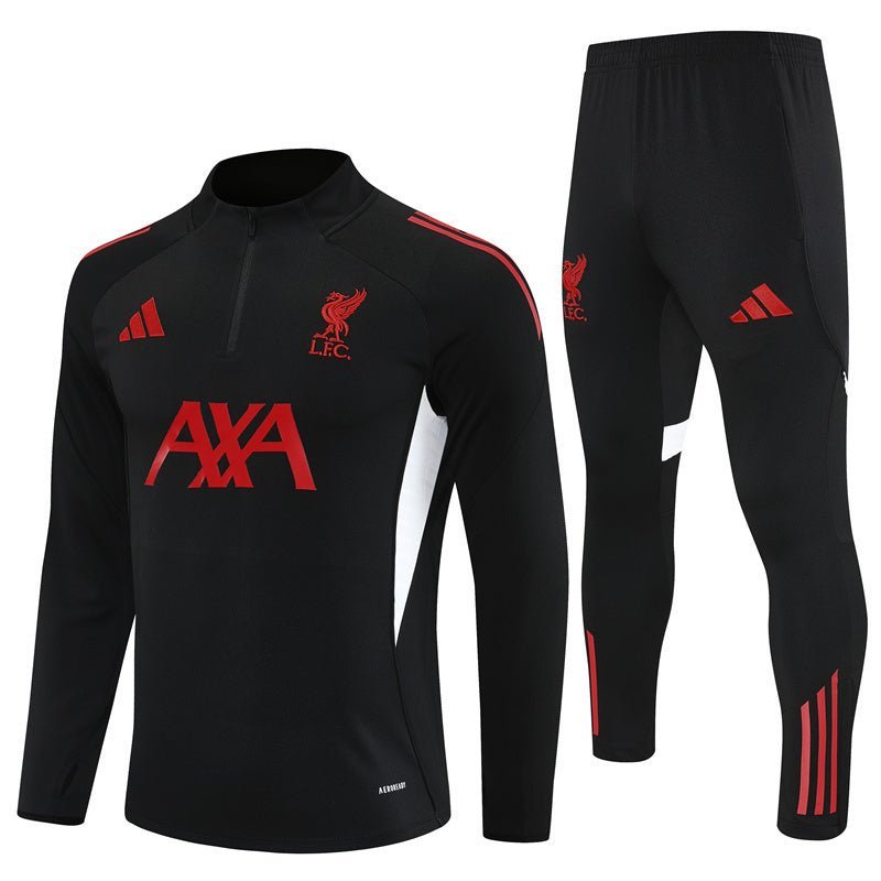 25/26 Liverpool Training Black Tracksuit - Premium Quality Jersey at FootballPrestige.com