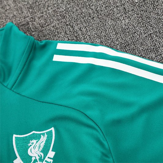 25/26 Liverpool Training Green Kids Size Tracksuit - Premium Quality Jersey at FootballPrestige.com