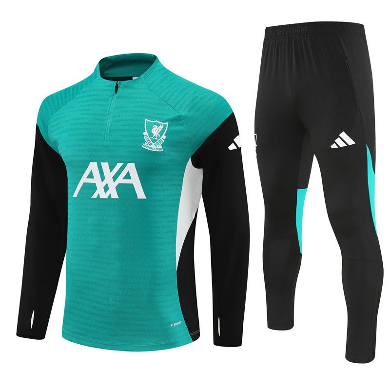 25/26 Liverpool Training Green Kids Size Tracksuit - Premium Quality Jersey at FootballPrestige.com