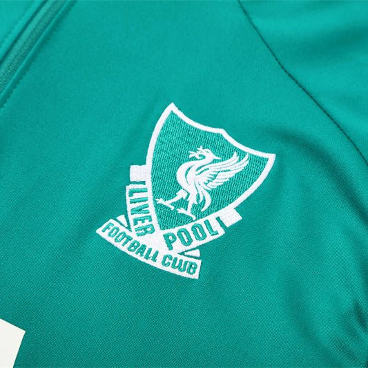 25/26 Liverpool Training Green Kids Size Tracksuit - Premium Quality Jersey at FootballPrestige.com
