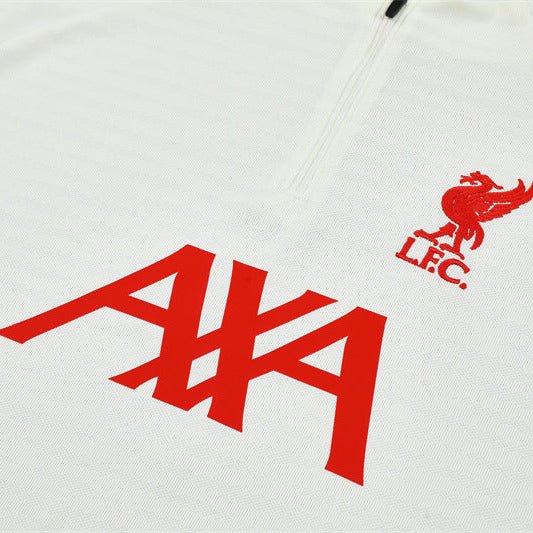 25/26 Liverpool Training White Kids Size Tracksuit - Premium Quality Jersey at FootballPrestige.com