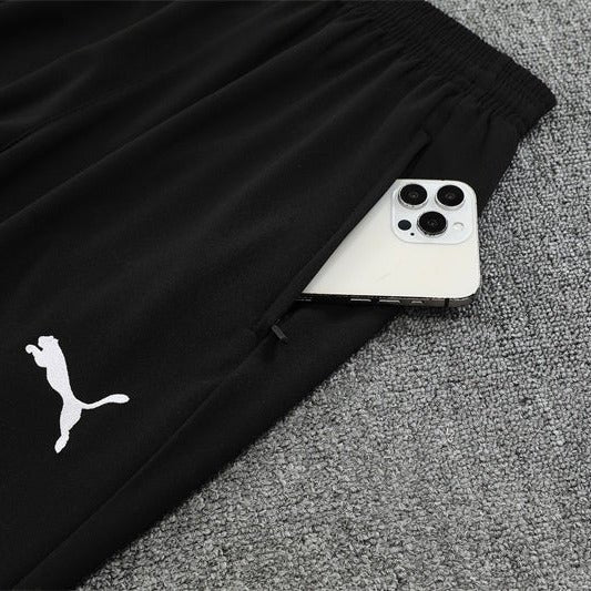 25/26 Manchester City x Asahi Black Kids Size Tracksuit - Premium Quality Jersey at FootballPrestige.com