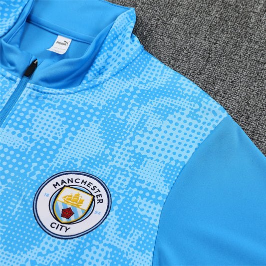 25/26 Manchester City x Asahi Blue Kids Size Tracksuit - Premium Quality Jersey at FootballPrestige.com
