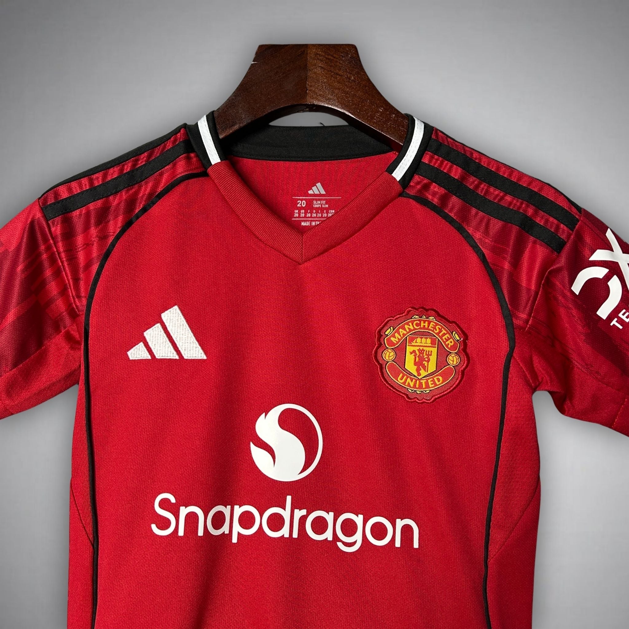 25/26 Manchester United Home Kids Size Kit - Premium Quality Jersey at FootballPrestige.com