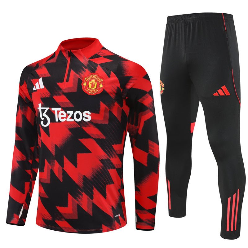 25/26 Manchester United Pre - Match Kids Size Tracksuit - Premium Quality Jersey at FootballPrestige.com