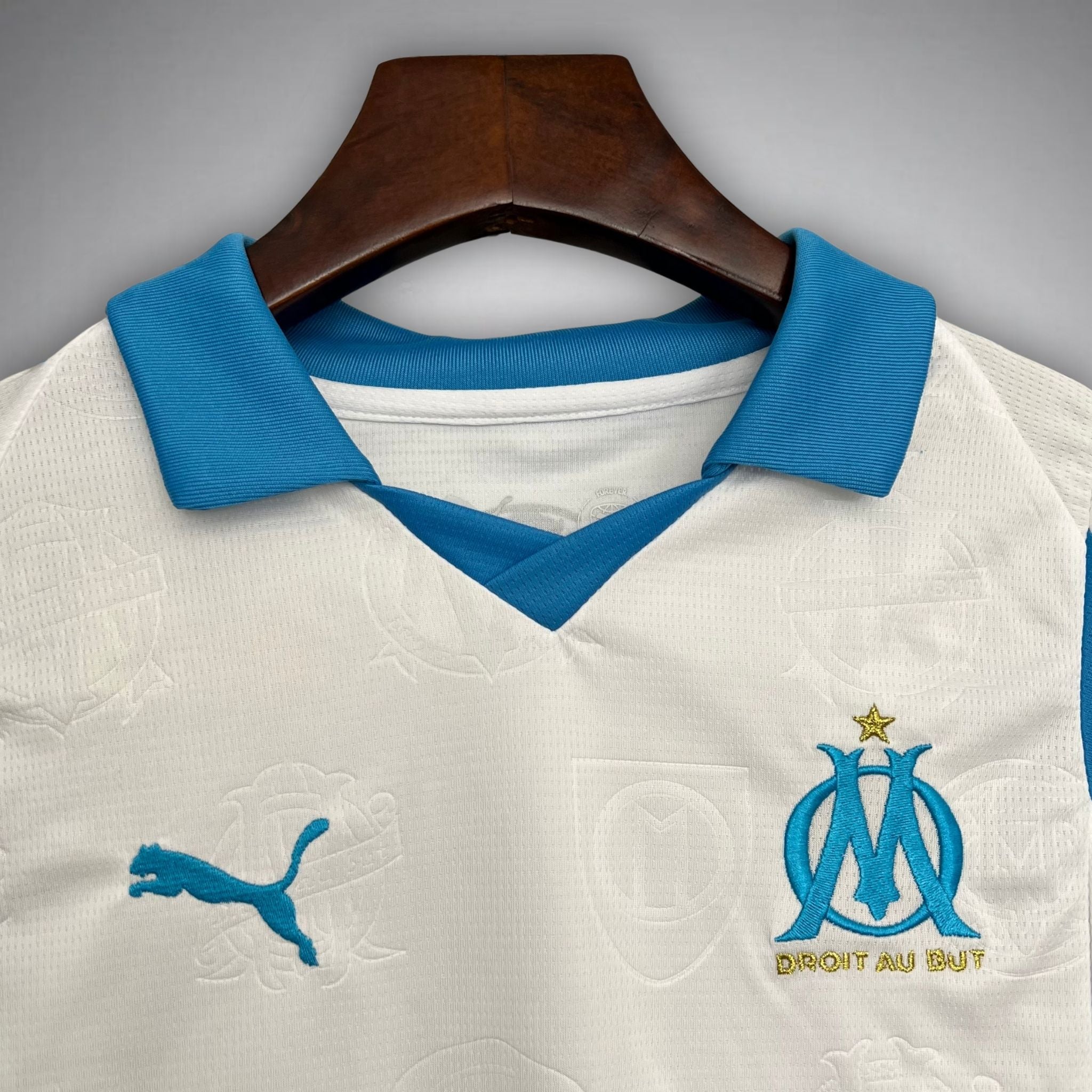 25/26 Marseille Home Kids Size Kit - Premium Quality Jersey at FootballPrestige.com