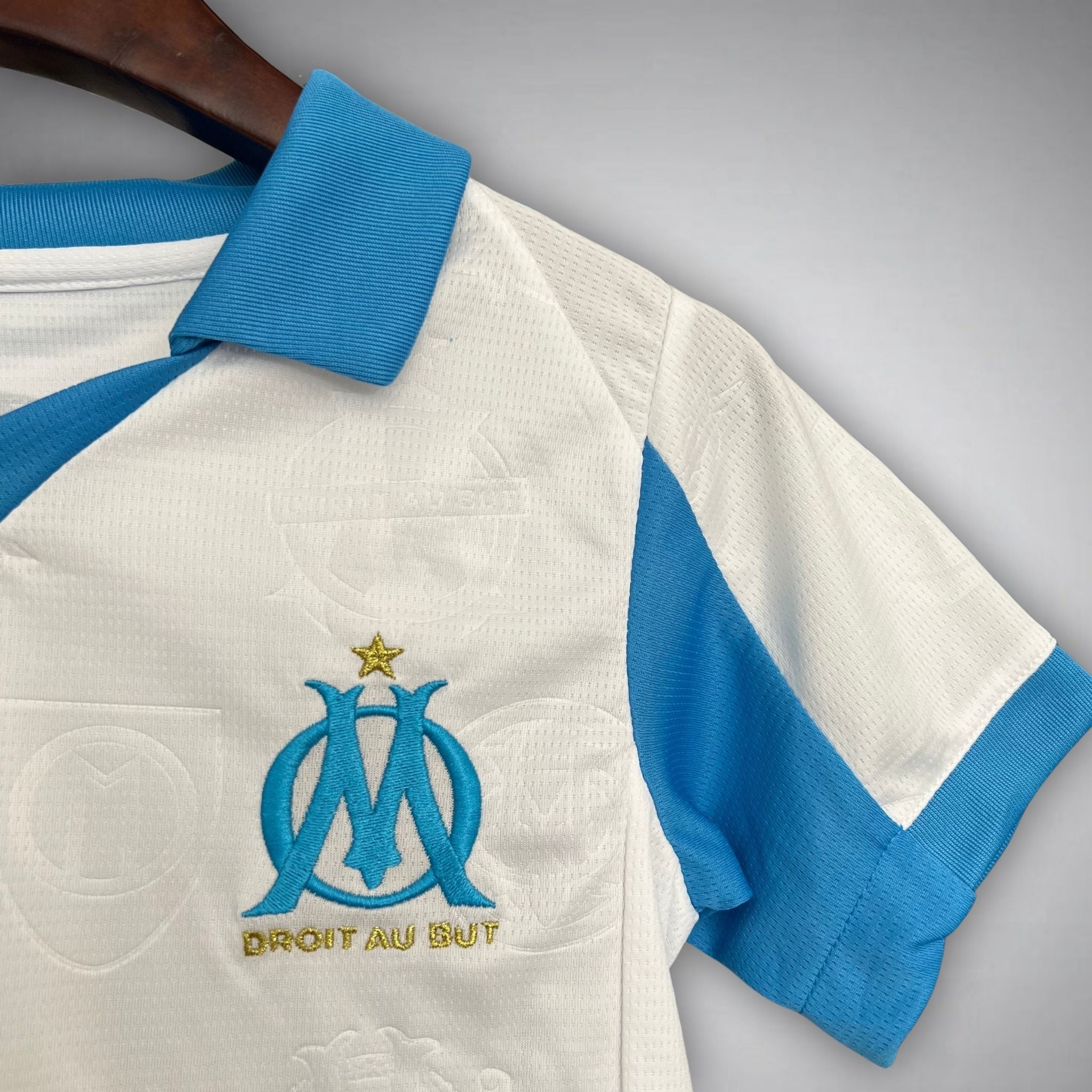 25/26 Marseille Home Kids Size Kit - Premium Quality Jersey at FootballPrestige.com