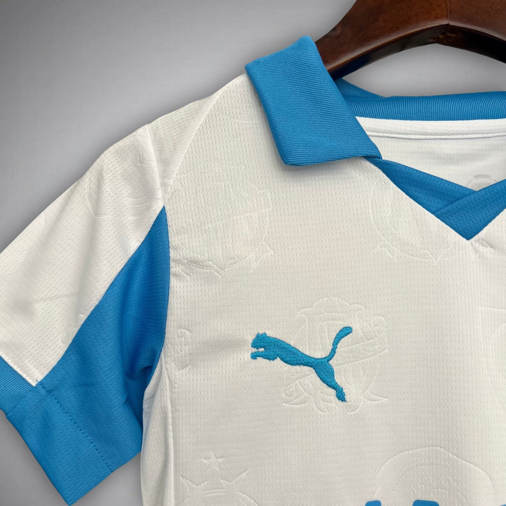 25/26 Marseille Home Kids Size Kit - Premium Quality Jersey at FootballPrestige.com