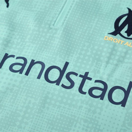 25/26 Marseille Training Mint Green Kids Size Tracksuit - Premium Quality Jersey at FootballPrestige.com