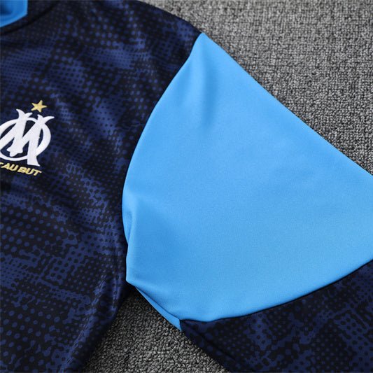 25/26 Marseille Training Navy Blue Kids Size Tracksuit - Premium Quality Jersey at FootballPrestige.com