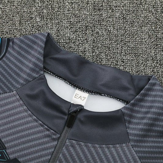 25/26 Napoli Training Black Kids Size Tracksuit - Premium Quality Jersey at FootballPrestige.com