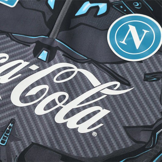 25/26 Napoli Training Black Kids Size Tracksuit - Premium Quality Jersey at FootballPrestige.com
