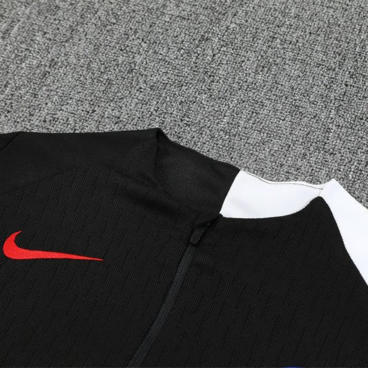 25/26 PSG Training Black Tracksuit - Premium Quality Jersey at FootballPrestige.com